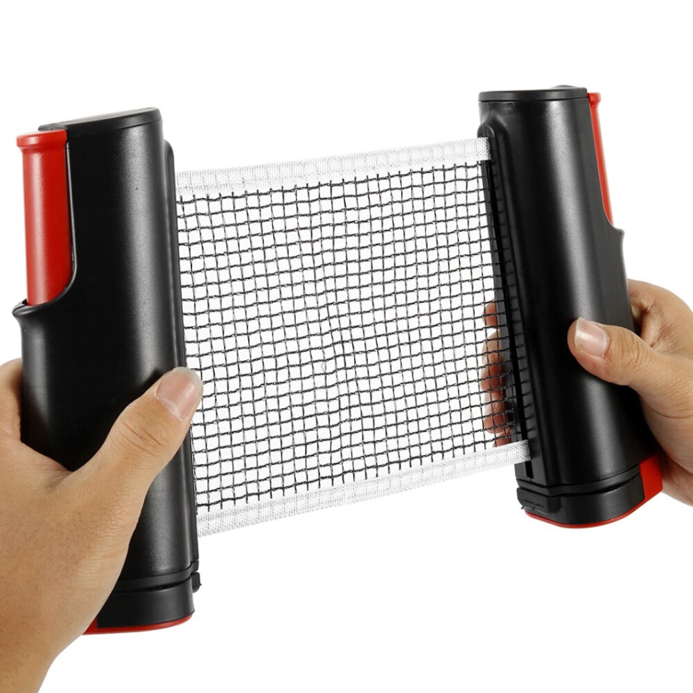Retractable Table Tennis Net Portable Ping Pong Post Net Rack Family Entertainment Workout Fitness Tennis Equipment: Black