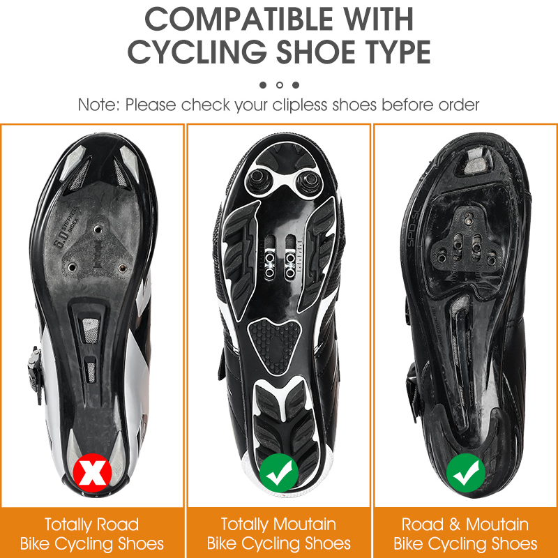 WEST BIKING-pedales de bicicleta 2 en 1, Pedal de bloqueo automático SPD DU + rodamiento, pedales planos antideslizantes, accesorios para piezas de ciclismo