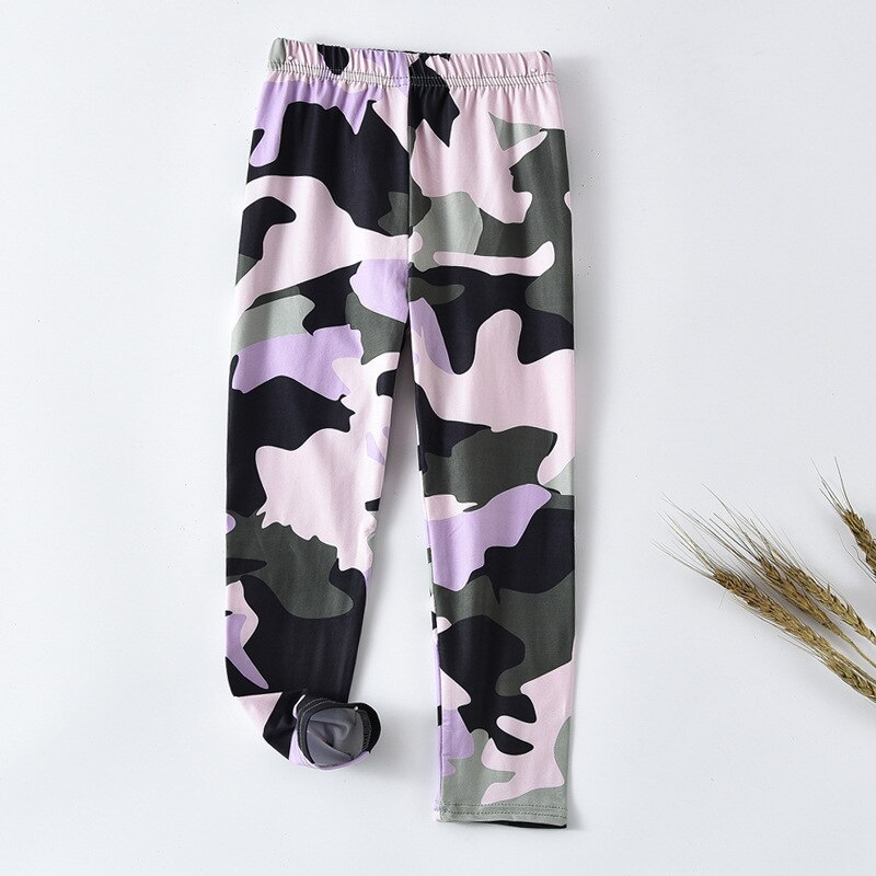 Girls Leggings Children Camouflage Pants Skinny Leggins For Girl All-match Teenager Slim Trousers Clothing 1-10years