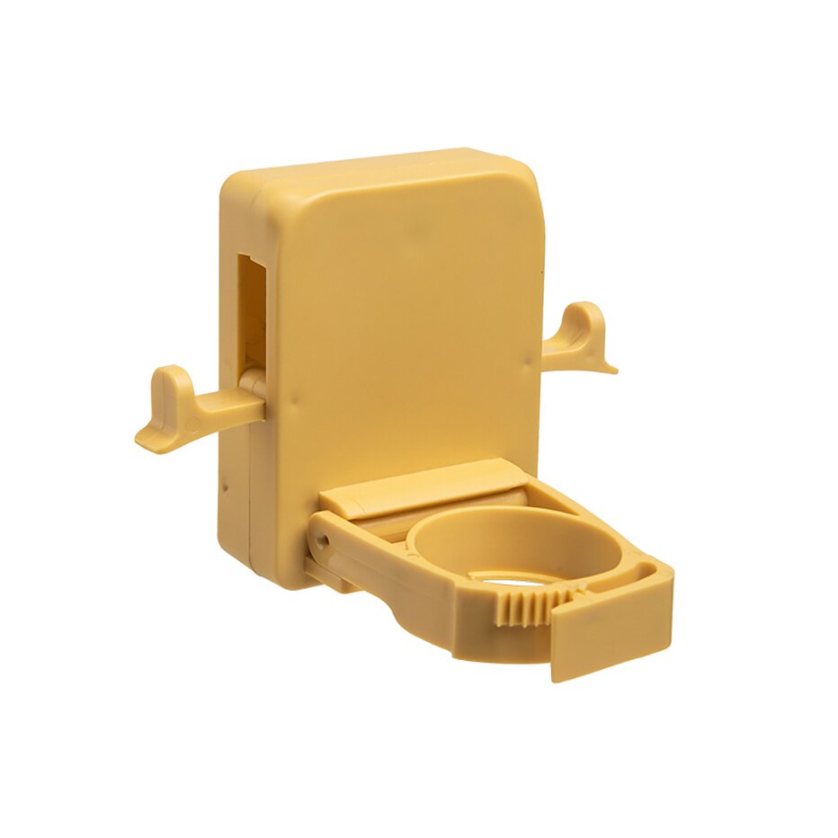 Maat Verstelbaar Fles Hanger Wandmontage Badkamer Hand Zeep Douche Gel Body Lotion Dispenser Fles Houder: yellow