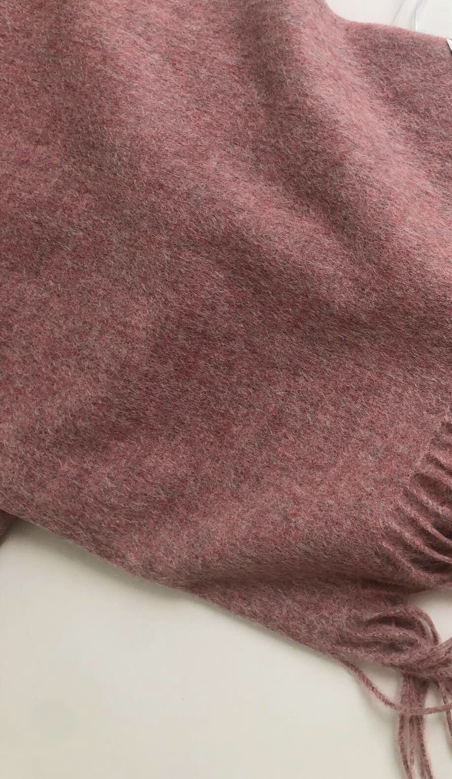 Kvinder tørklæder klassiske all-purpose høj uld frynsede solid sjal stort tørklæde multicolor: Taro pink