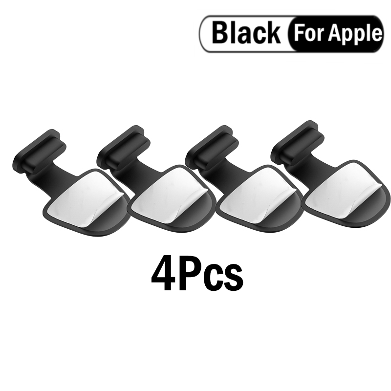 Bouchon Anti-poussière pour Port de chargement, pour IPhone Samsung type-c, protecteur de Port en Silicone, couvercle Anti-perte, 2/4/6 pièces: Rouge