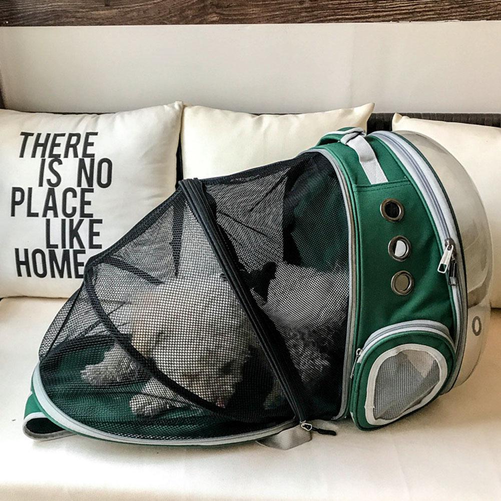 Mochila portátil para mascotas, gato, mascota, perro, transporte, mascota, mochila para mascotas bolsa: Dark green
