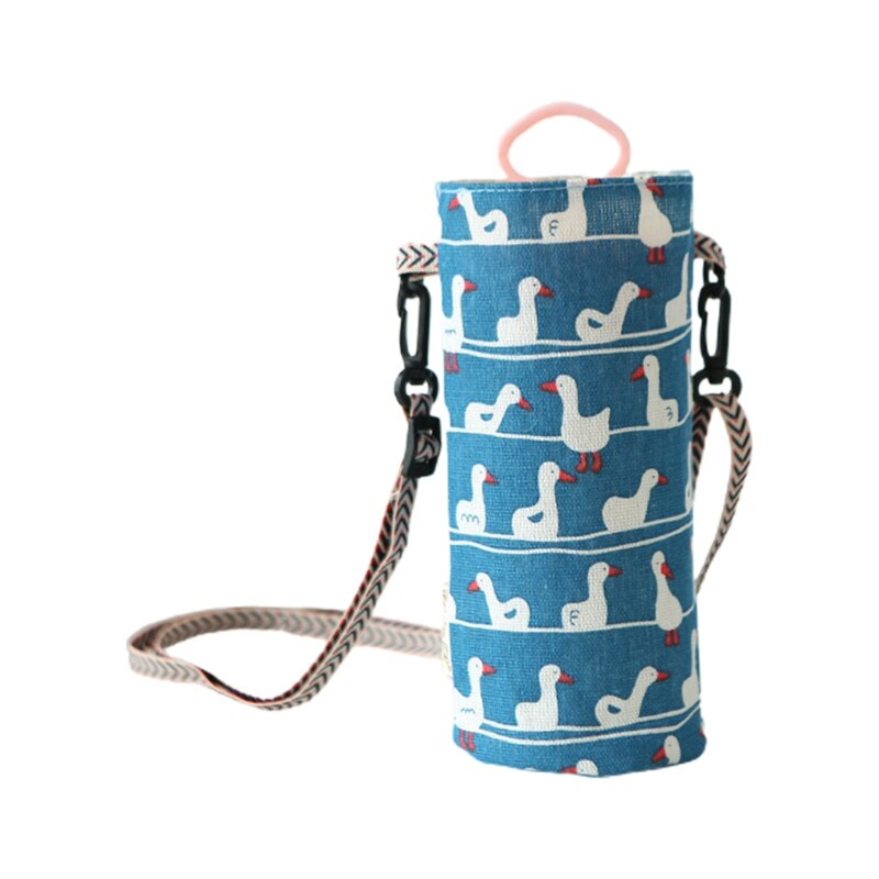 Sac porte-gobelet avec bandoulière réglable, bouteille d'eau créative, fourre-tout, sac porte-gobelet, pochette avec bandoulière, 87HA: 2