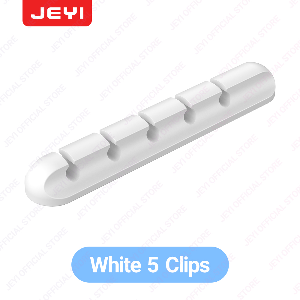 JEYI zelfklevende kabelhouder clips snoerbeheer draadorganizer voor desktop USB-oplaadkabel nachtkastje netsnoer muiskabel: GRIJS