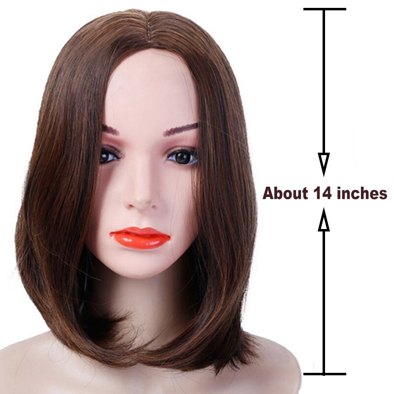 XUANGUANG Medium Bob Lace Front Synthetic Hair Wigs Ombre Green Red Color Yaki Straight Middle Part Blunt Lace Wig For Women