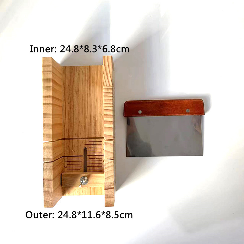 3in1 Manual Soap Kits Adjustable Cutting Loaf Soap Cutters Pine Rectangle Slicer with Stainless Steel Blade Soap Making Supplies: Type D