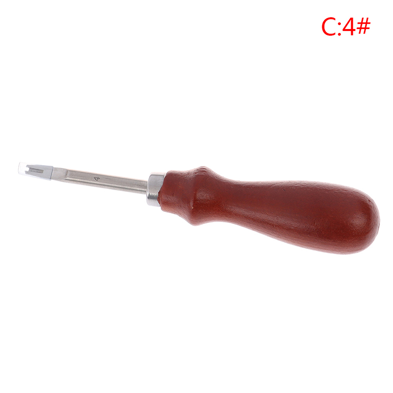 1pcs Sharp Leer Craft Rand Mes Snijden Hand Craft Tool Met Houten Handvat: 1.2mm
