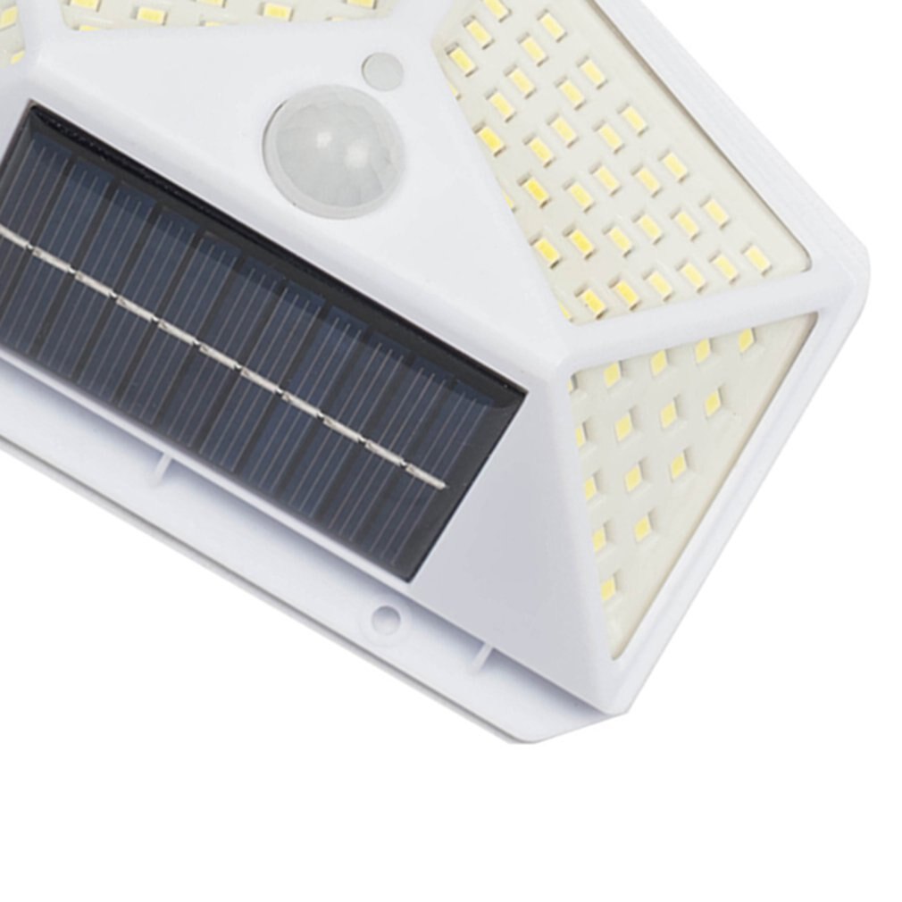 100 LED Solar Lamp PIR Motion Sensor 3 Modes Outdoor Garden Solar Light Four Sides Waterproof Energy Saving Wall Lamps