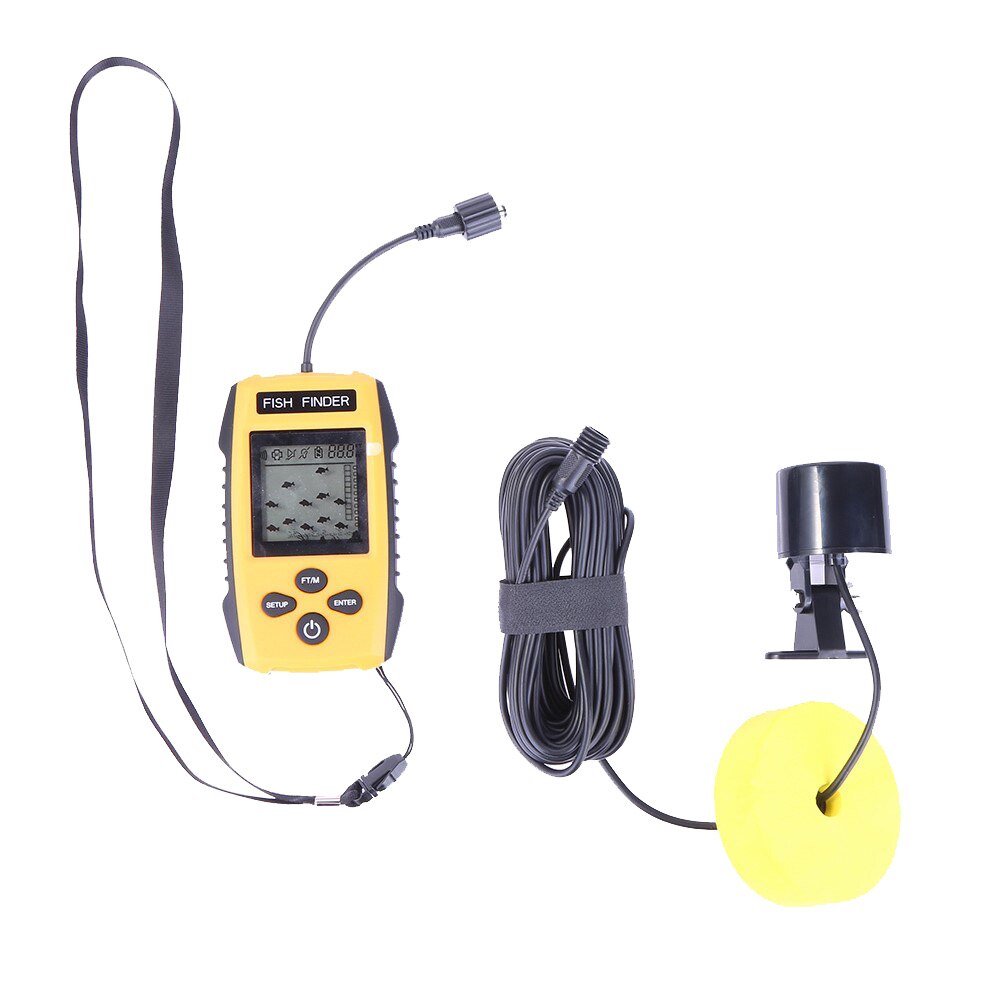 Underwater Sonar Fish Finder Detector Cam Transducer 100m 200KHz Portable Outdoor Entertainment Fish Finder Detector