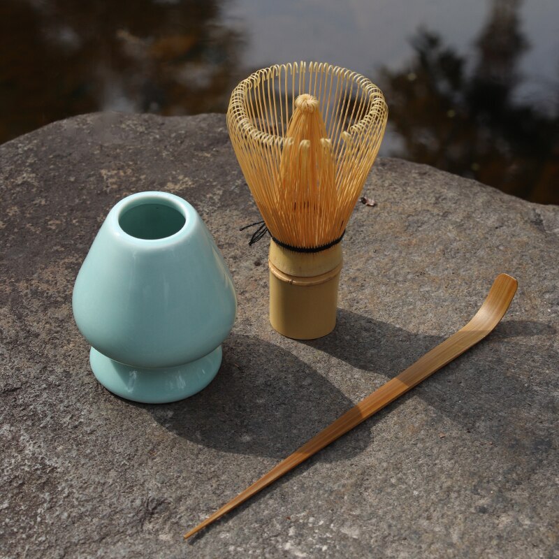 Japanese Ceremony Bamboo Whisk Traditional Scoop & Tea Spoon Green Tea Chasen Brush Kitchen Tools Green Tea Sets Accessories