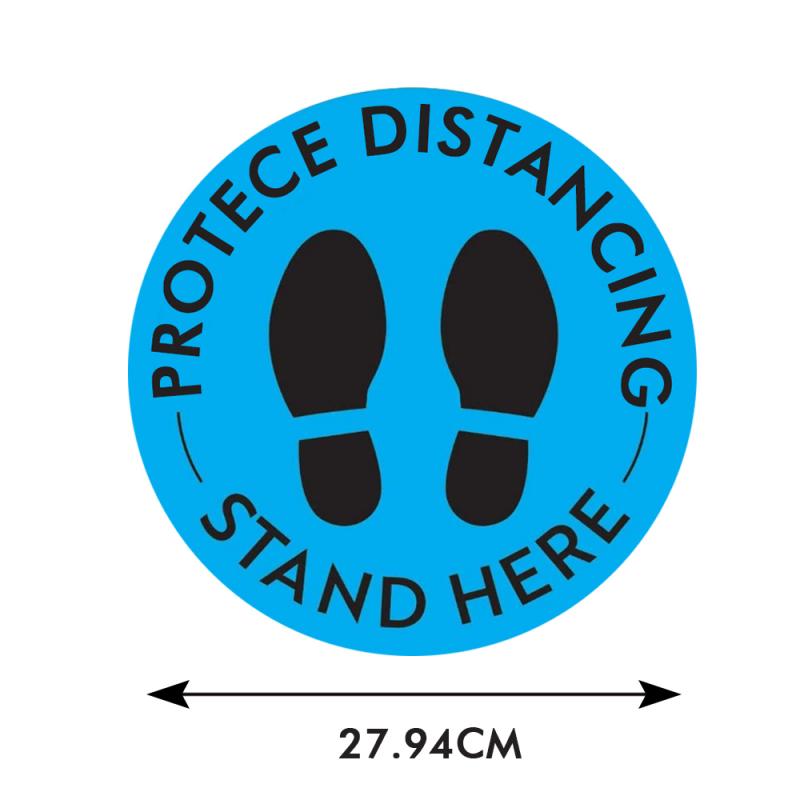 5/10 stk. protece distancerende jord klistermærke afstand mærkater sikkerhed distancerende gulv skiltning holde 6 meter væk publikum vejledning