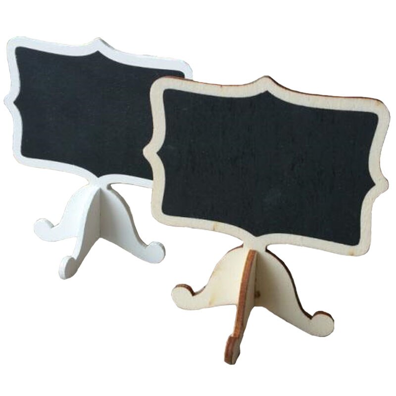 40 Stks/partij Twee-Kleur Rand Mini Schoolbord Decoratie Bruiloft Bericht Schoolbord