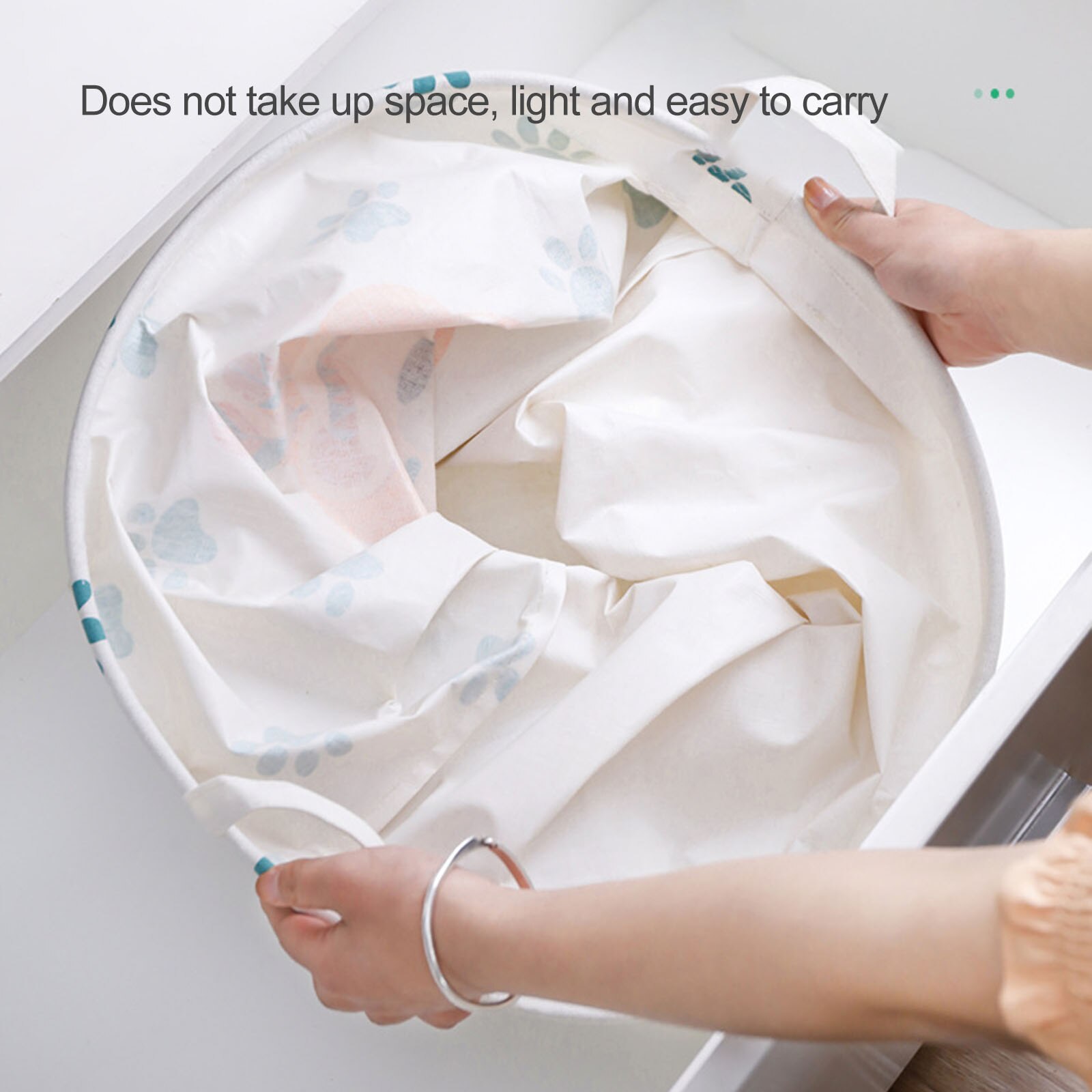 Baby Laundry Basket Cute Dinosaur Foldable Toy Storage Bucket Picnic Dirty Clothes Basket Box Canvas Organizer Cartoon Animal