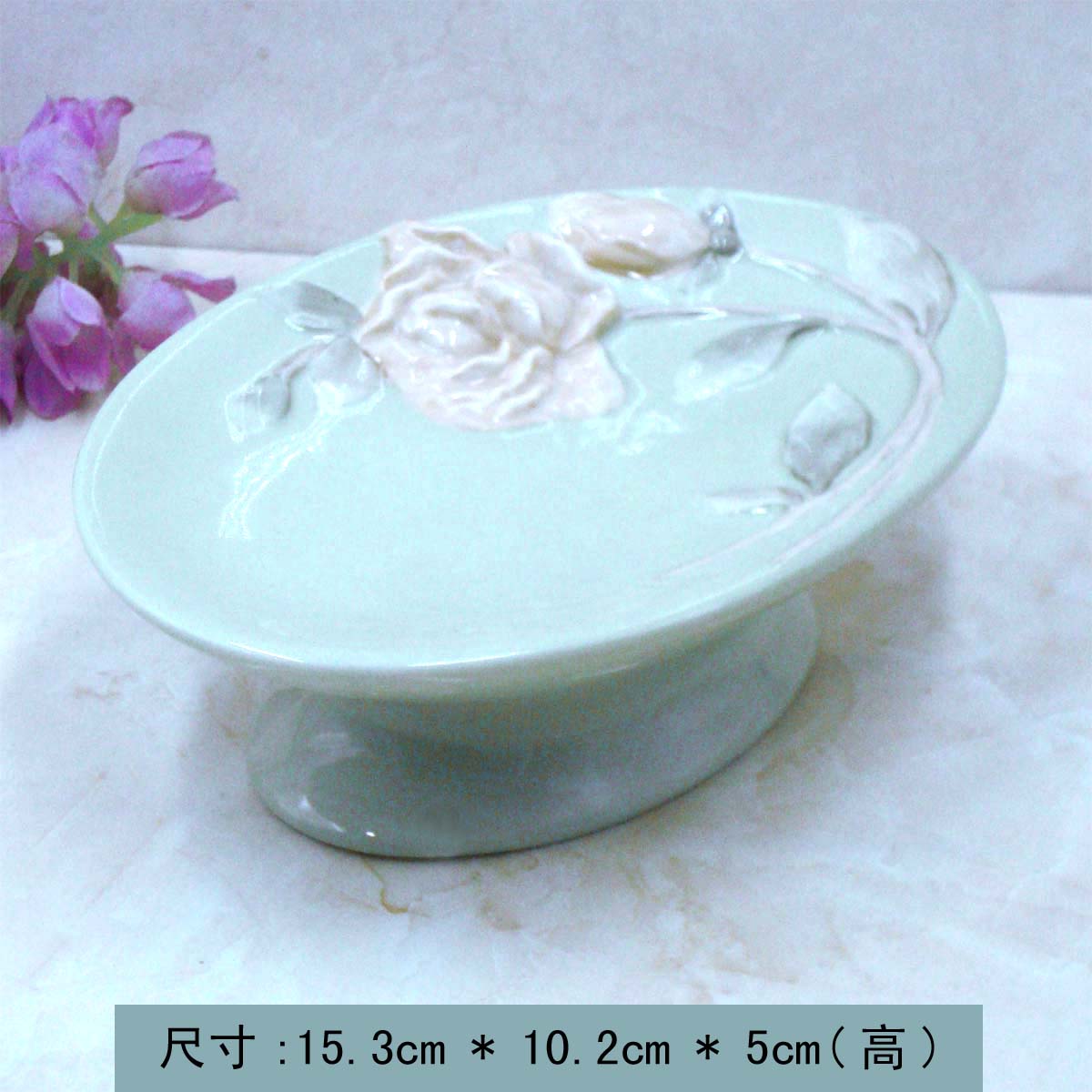 White Swan Soap Box European Ceramic Soap Box Soap Dish Handmade Soap Dish Soap Holder Suitable for Home: 3