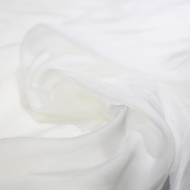8Mm Natura Wit Zijde Chinese Chiffon Stof 140 Cm Breedte Effen Kleur Zachte Kledingstuk Marerials Echte Zijde Stof