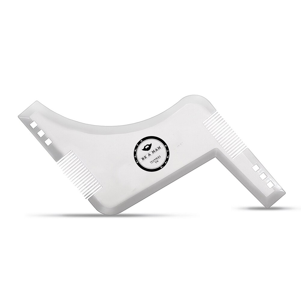 Men Beard Comb Beard Shaping Styling Template Ruler Combs For Men Hairdressing Beard Care: transparent