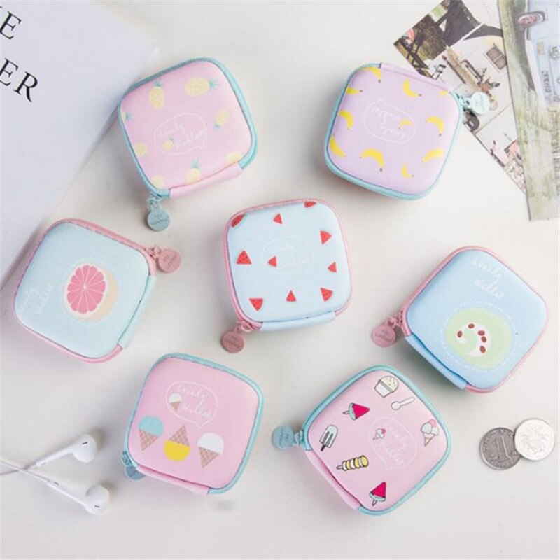 Cartoon Women Coin Purse Small Wallet Cute mini Bag Kids Female Change Purse Mini Zipper Coin Key Line Pouch