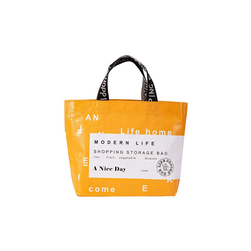 Vrouwen Draagbare Boodschappentas Opvouwbare Waterdichte Tas Draagbare Opbergtas Casual Schoudertas Vlekbestendig: YELLOW