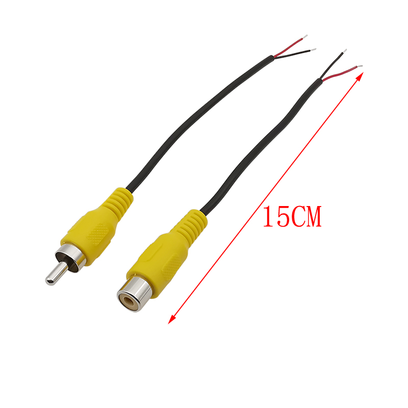 RCA Male Plugs / Female Socket Adapter Audio Video AV RCA Plug Jack Extension Wire Cable Connector For Video Camera DIY 15CM