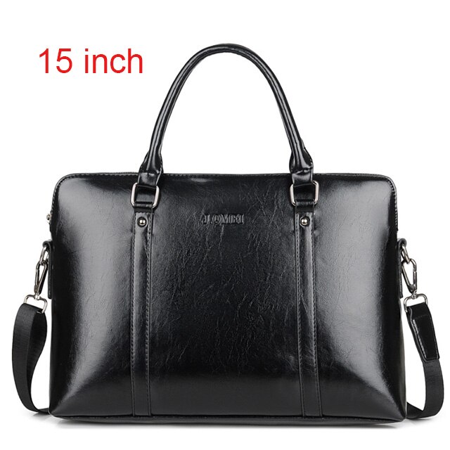 Frauen Laptop Tasche 14 15,6 Zoll Business Aktentaschen PU Leder Frauen Aktentasche Handtasche Frauen Notebook Computer Tragbare Büro Tasche: black 15 inch