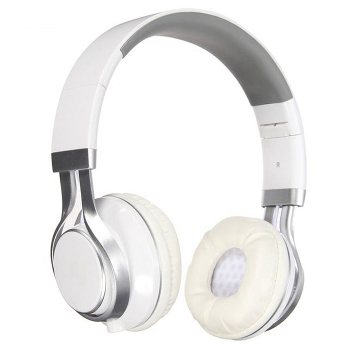 Jrgk Hoofdtelefoon 3.5Mm Wired Stereo Headset Opvouwbaar Met Microfoon Hoofdband Oortelefoon Grote Auriculares Voor Game Pc Computer: Zilver