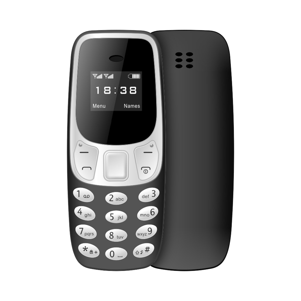 SERVO Kleine Mobiele Telefoon Bluetooth Dialer Magische stem Lage Straling Telefoongesprek Opname 2/3 SIM GSM Ontgrendeld Mini Mobiel: Black