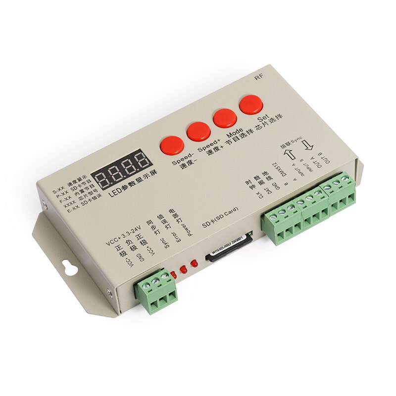 K-1000s LED digital pixel strip light, LED pixel screen programmable controller, with RF remote controller, use LEDedit