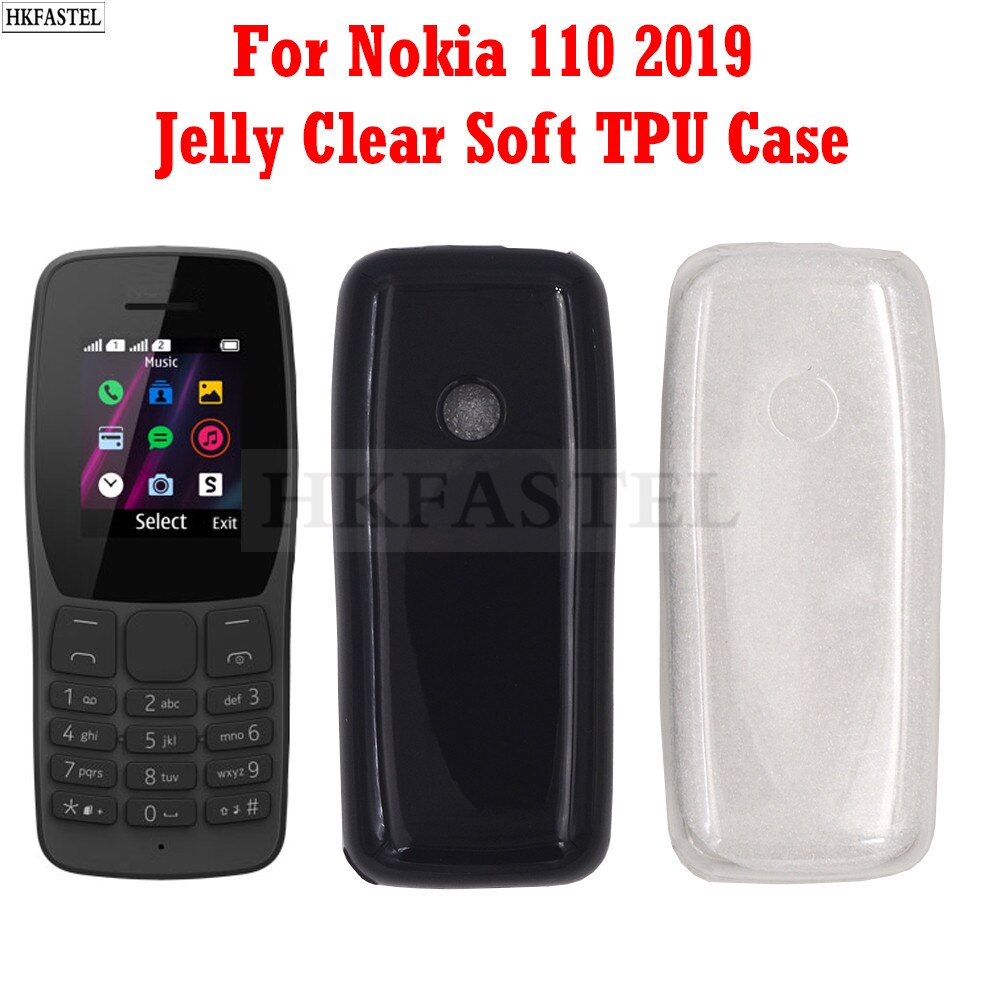 HKFASTEL – coque de Protection arrière transparente en TPU pour Nokia, étui de Protection de la peau, 110 , 110,