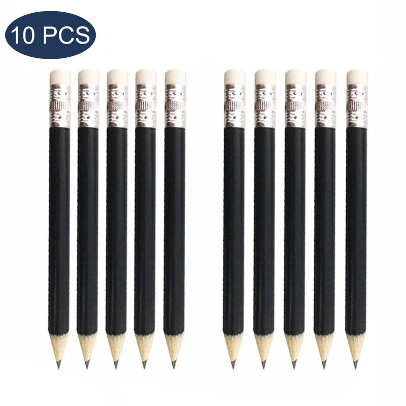 Funda de cuero PU para tarjeta de puntuación de Golf, soporte para tarjeta de puntuación de golfista con lápiz, suministros de ayuda de entrenamiento, accesorios,: 10Pcs Golf Pencil