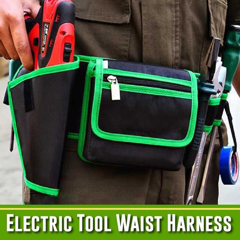 7 in 1 Electric Tool Waist Harness Waist Pouch Bag for Hardware Tools BHD2