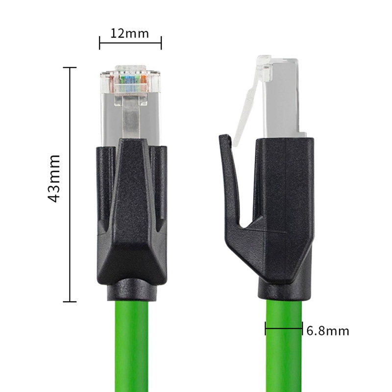 Industrielles Profinet-Netzwerkkabel Servo EtherCAT hoch flexibel ziehen Kette Abschirmleitung 26AWG Katze6A Gigabit-Netzwerkkabel 1-20M