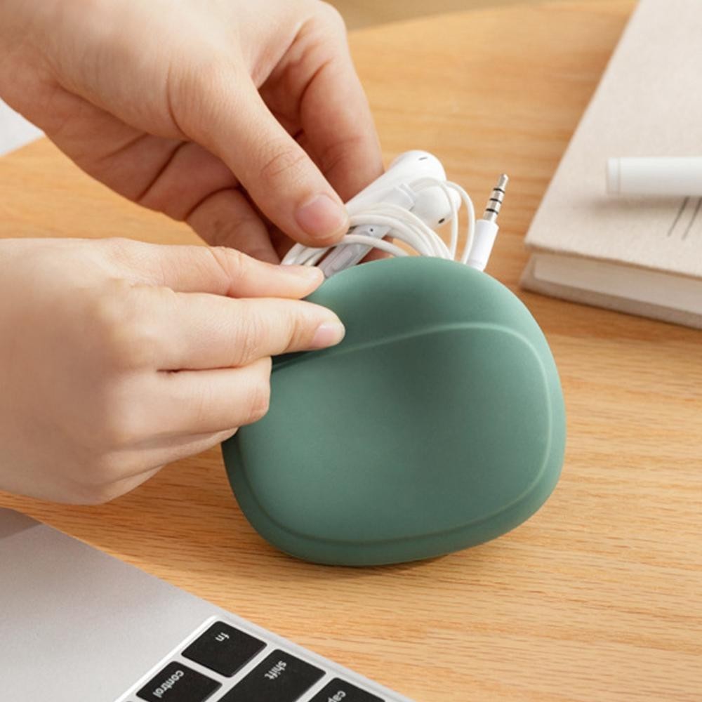 Portable Headphone Cable Bag Silicone Data Cable Storage Box Travel Earphone Wire Key U Disk USB Cord Organizer