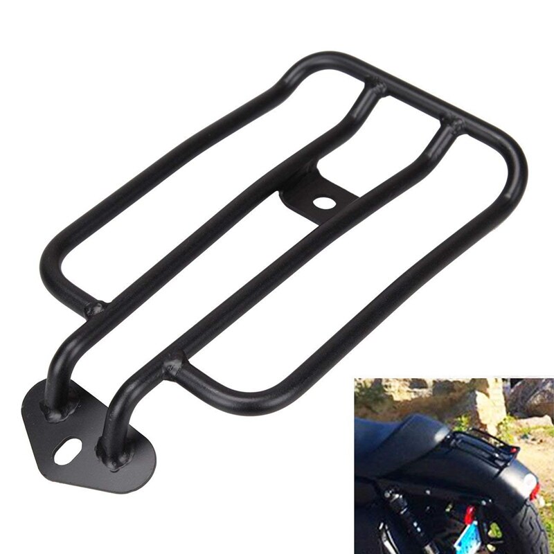 -Motorcycle Luggage Rack Backrest Rear Fender for -Davidson Sportster Xl 883 Xl1200 X48: Black