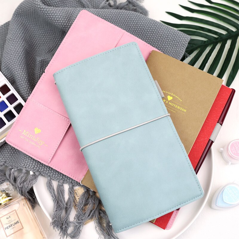 Jamie Notes Flipped Leather Traveler's Notebook Bandaged Journals and Notebooks Midori Refillable Planner School Stationery