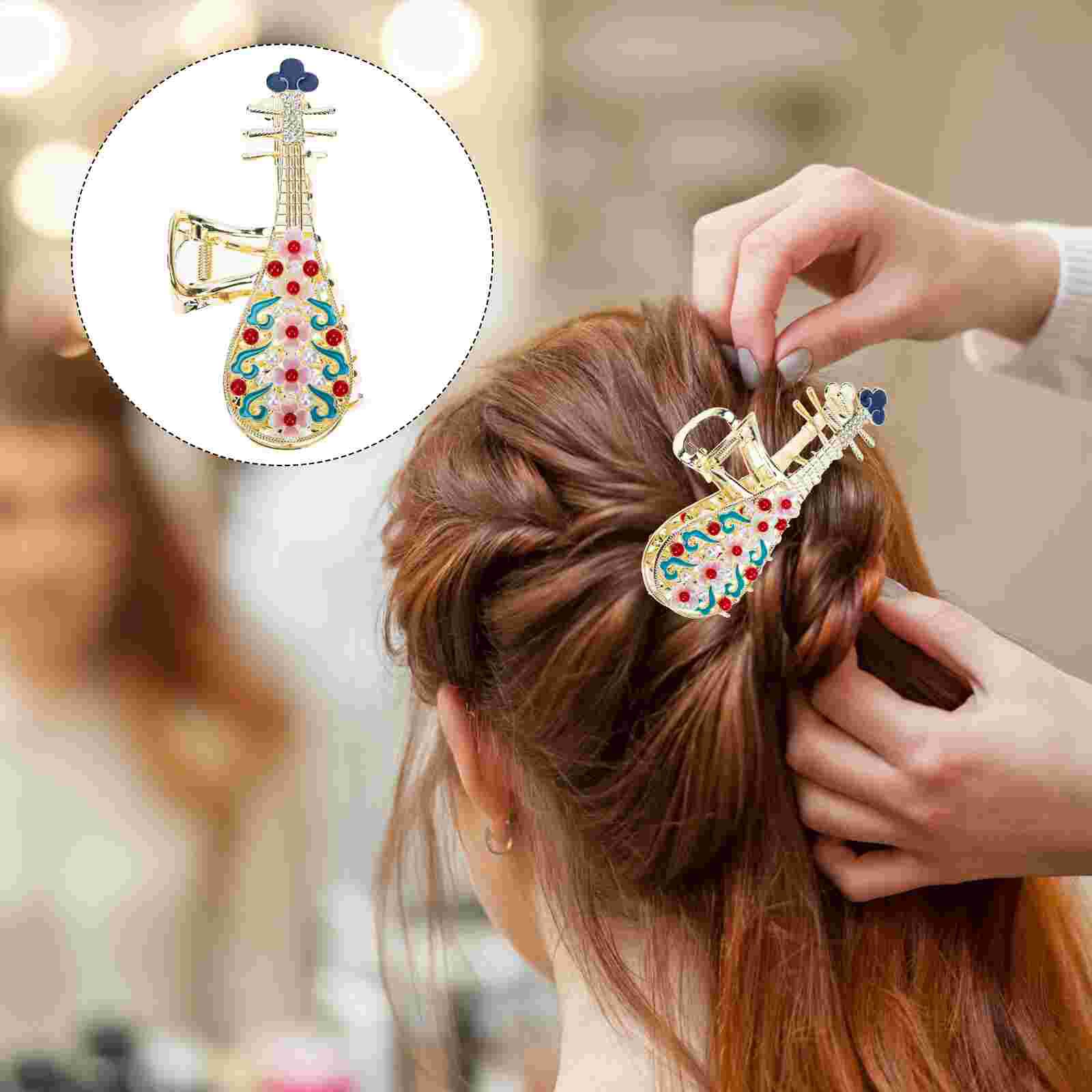 Pince à cheveux Style chinois, Vintage, décor: Blue