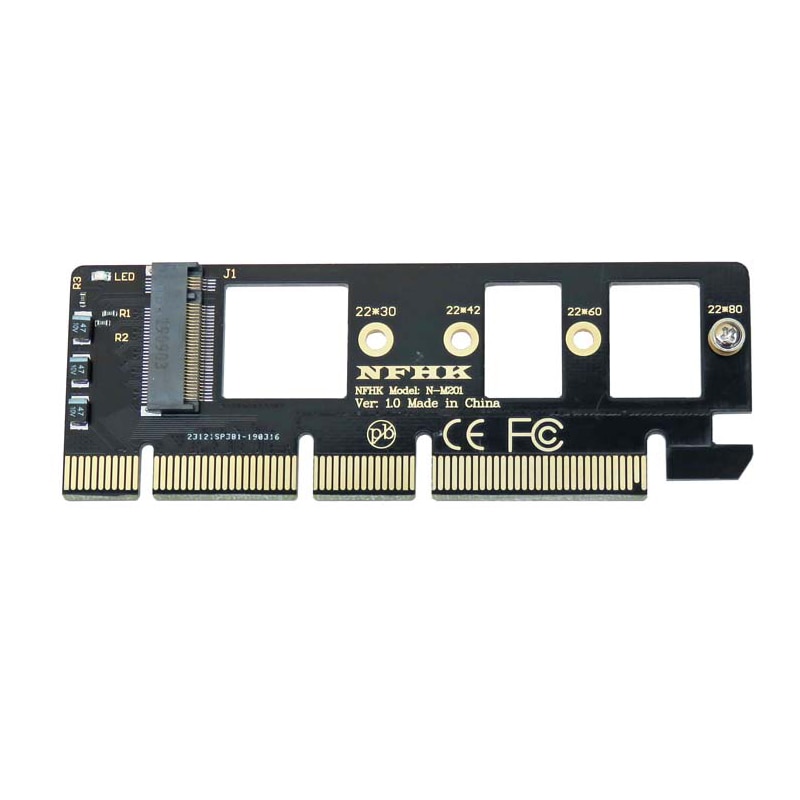 M.2 NVME Adapter PCI Express PCIE naar M2 Adapter M.2 PCIE Adapter SSD M2 naar PCIE SSD PCI-E Raiser NGFF om PCI-E3.0 X4 X8 X16 Kaart