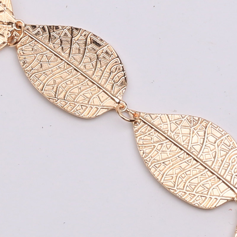 Women Belt Metal Brand Luxury Leaves Belt Alloy Waistbelt Decoration Leaf Thin Gold Waist Chain Belt Ladies