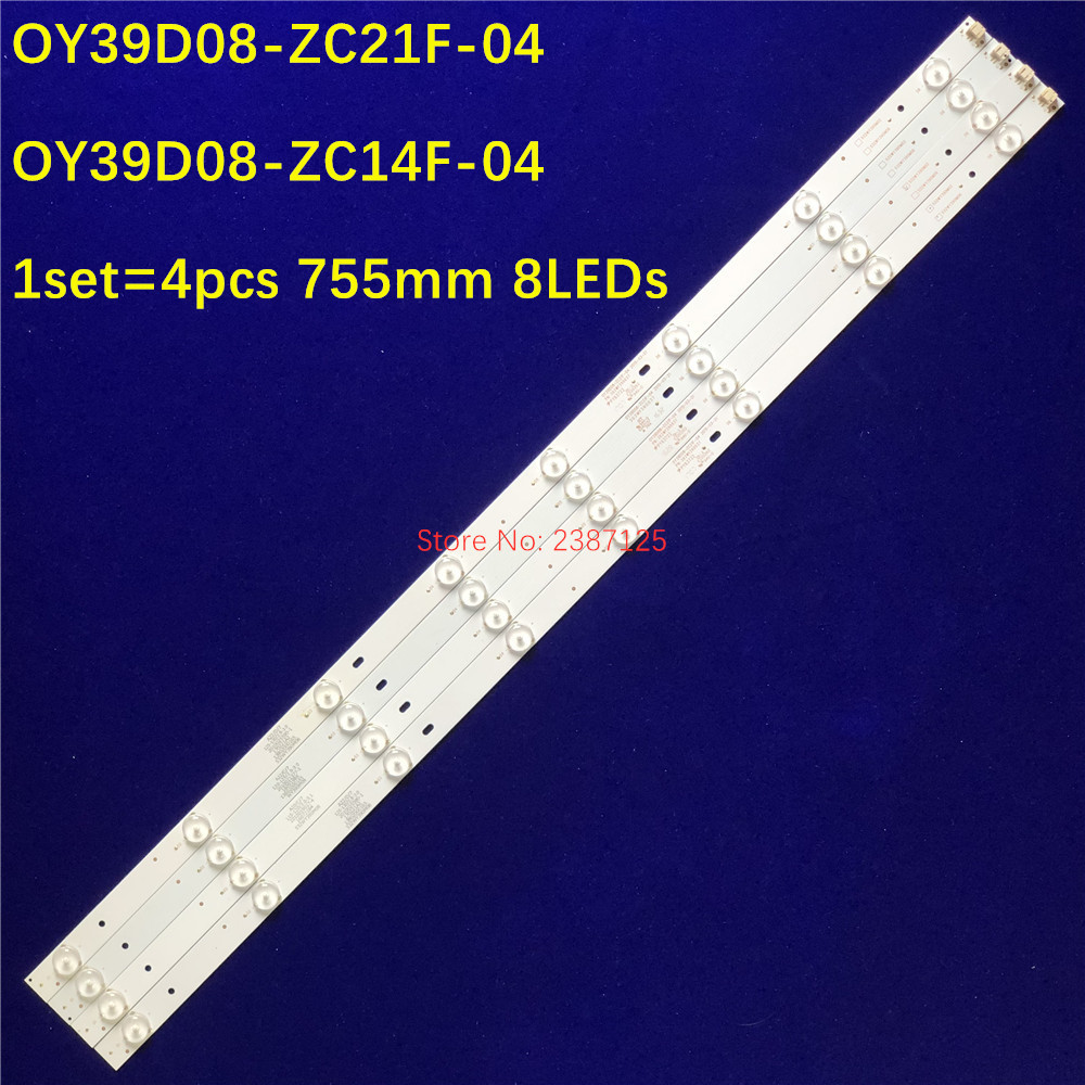 20 Stuks Led Backlight Strip 8Lamp Voor Bbk 40lem-1017/T2c OY39D08-ZC21F-04 OY39D08-ZC14F-04 LED-39B350 LED-39B700S Le39d71 Le39f 51S