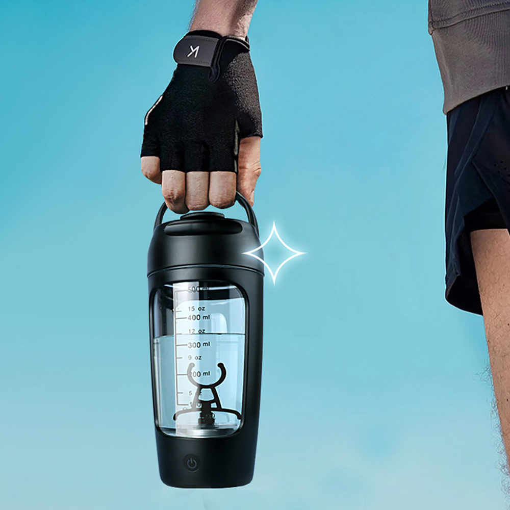 Botella coctelera de proteínas eléctrica USB de 650ml, taza de licuadora recargable portátil, tazas mezcladas multiusos de 650ml para entrenamiento físico