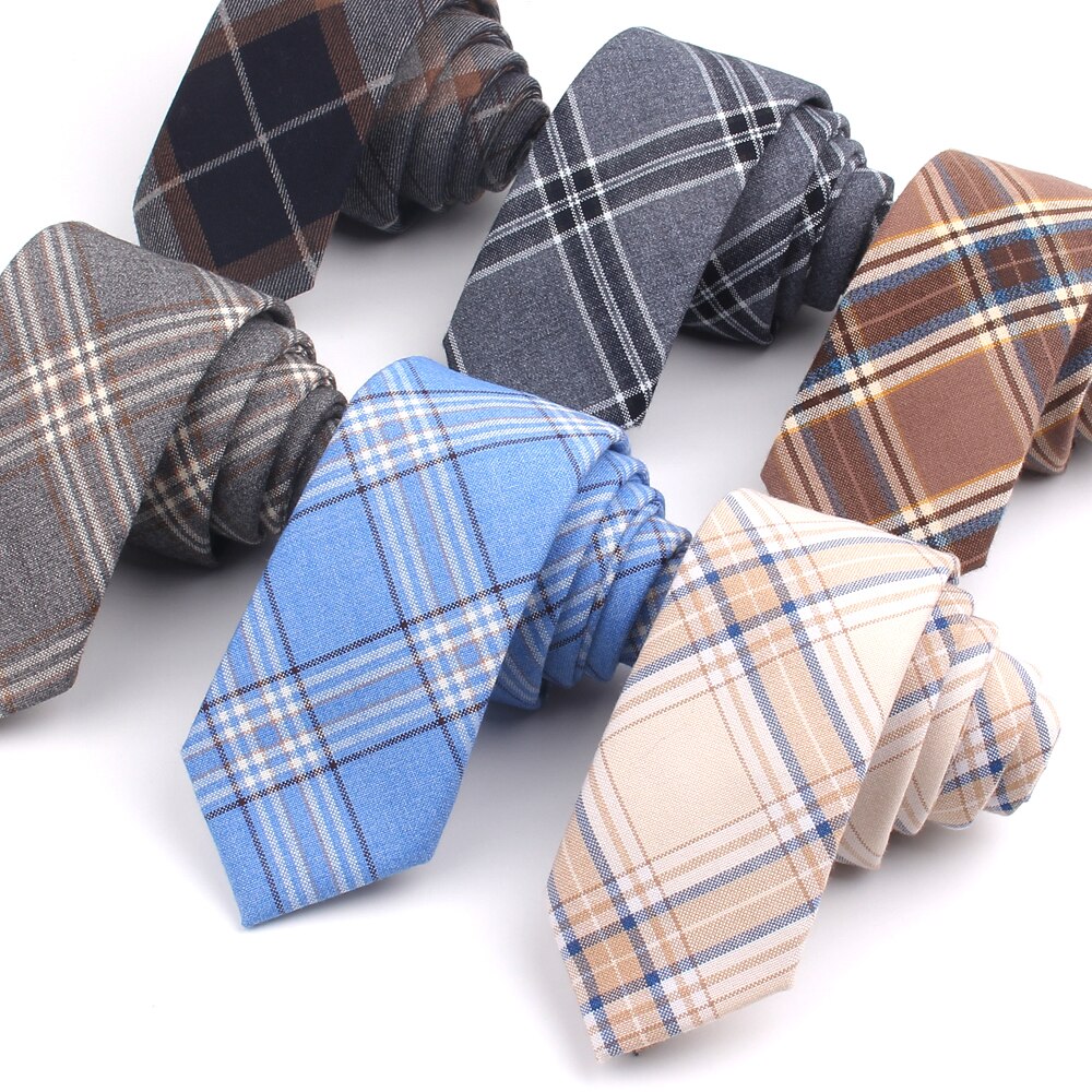 Corbatas de algodón a la para hombres y mujeres, corbata informal a cuadros para niños y niñas, trajes, corbata delgada para de boda, Gravatas