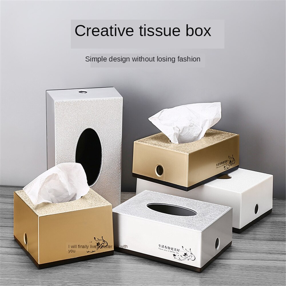 B-LIFE Tissue Dispenser Box Cover Holder Clear Acrylic Rectangle Napkin Organizer Hand Towel Dispenser Tissue Cover Rectangular