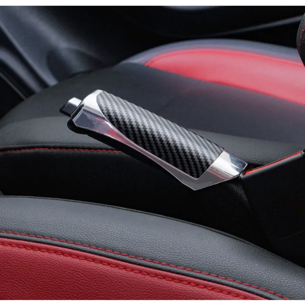 Universal Auto Handbremse schützen Abdeckung Styling Holz Kohle faser Dekor hochwertige abs glatte Geländewagen Innen zubehör