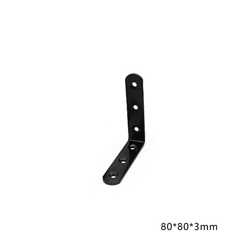 6pcs/set Thickened L-Shaped Corner Brackets 90 Degree Shelf Bracket Connector Iron Angle Code Hardware Tool Steel Corner Brace: C