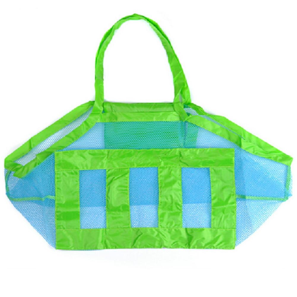 Aurora Gadgets bolsa de playa de malla grande juguetes de playa para niños al aire libre bolsa de almacenamiento rápido herramienta de dragado de arena malla de almacenamiento bolsa