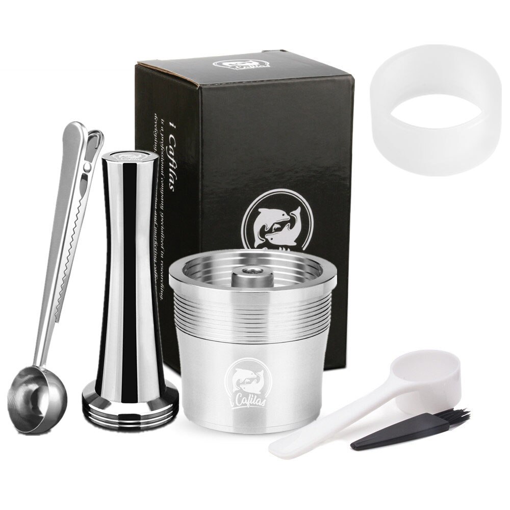 Icafilas – capsules de café réutilisables, en acier inoxydable, filtre iperEspresso, dosettes pour Machines, outils pour expresso: Gray