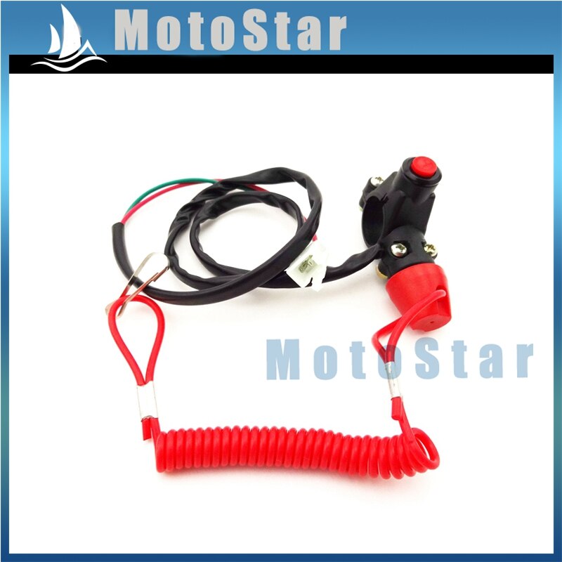 Off Tether Safety Stop Kill Switch Push Button For 2 Stroke Mini Moto Dirt ATV Quad 4 Wheeler Minimoto Pocket Bike