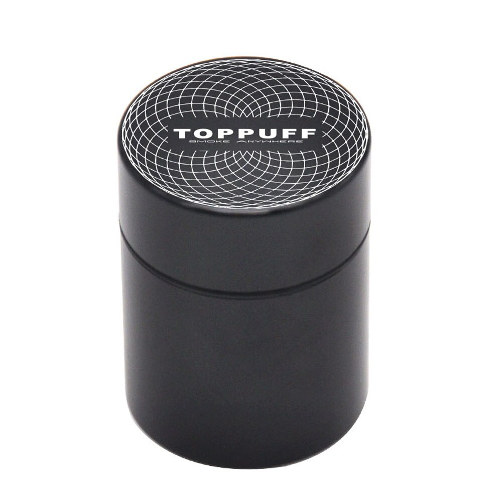 Toppuff Vliegtuigen Aluminium Luchtdicht Stash Jar 1.3 Inch Multi-Gebruik Vacuüm Seal Draagbare Opslag Container: Black-T1