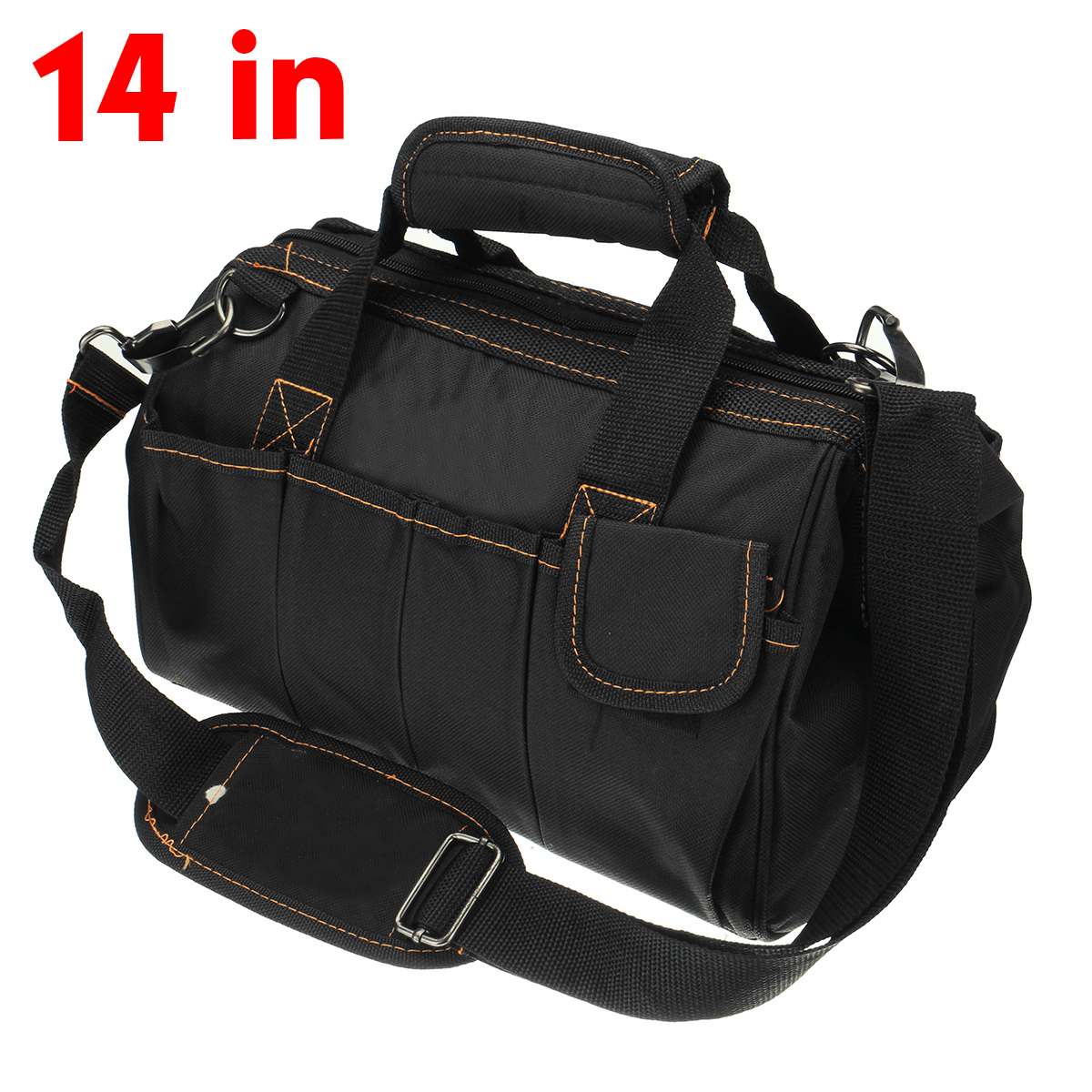 12/14/16/18 In Gereedschapstas Draagbare Elektricien Tas Multifunctionele Reparatie Installatie Canvas Grote Dikker Tool Tas Werk pocket: 14in