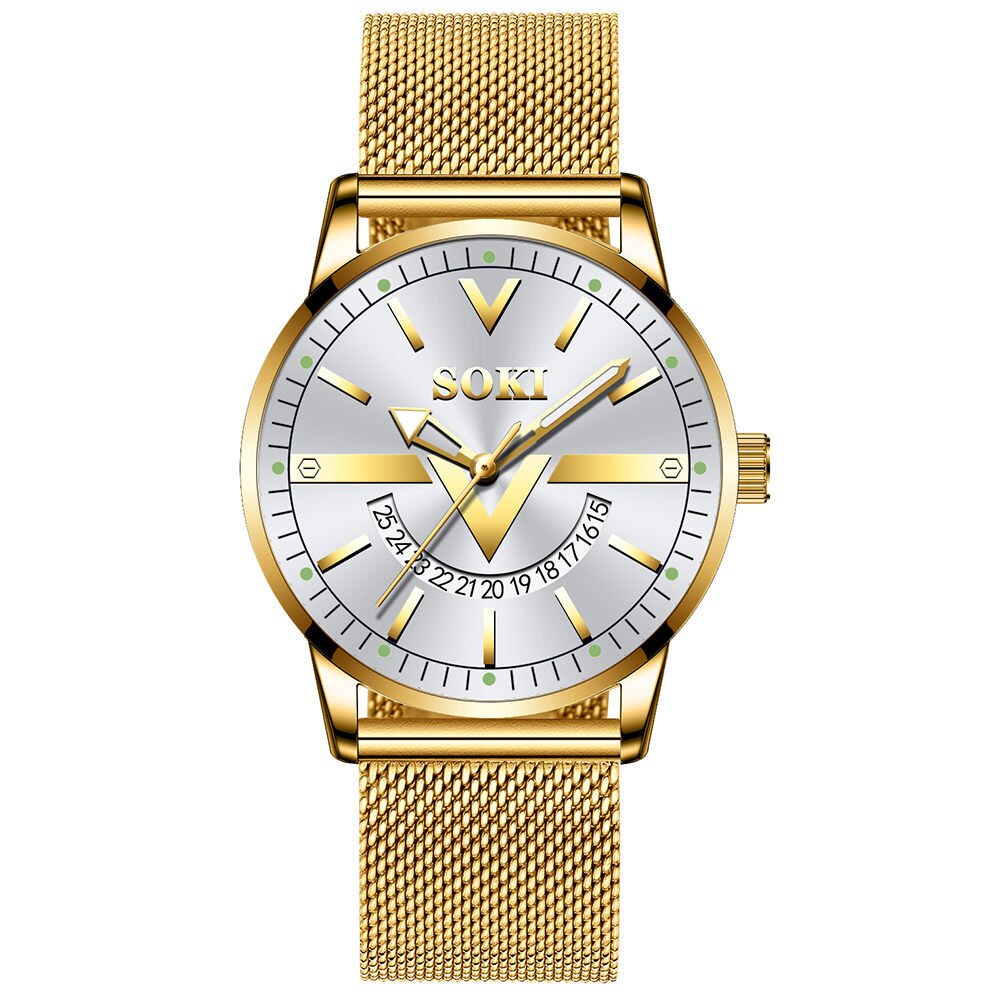 SOKI-Relojes de pulsera para hombre, de cuarzo, azul, deportivo, resistente al agua, cronógrafo Masculino